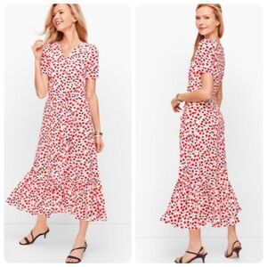 Talbots Cascade Wrap dress-floral  Size 12